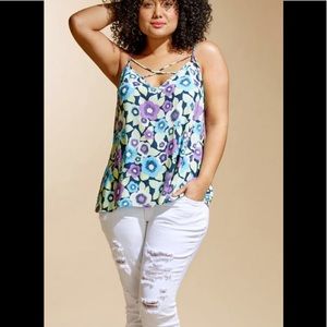 ModCloth Transition Tank Top in Floral in XL